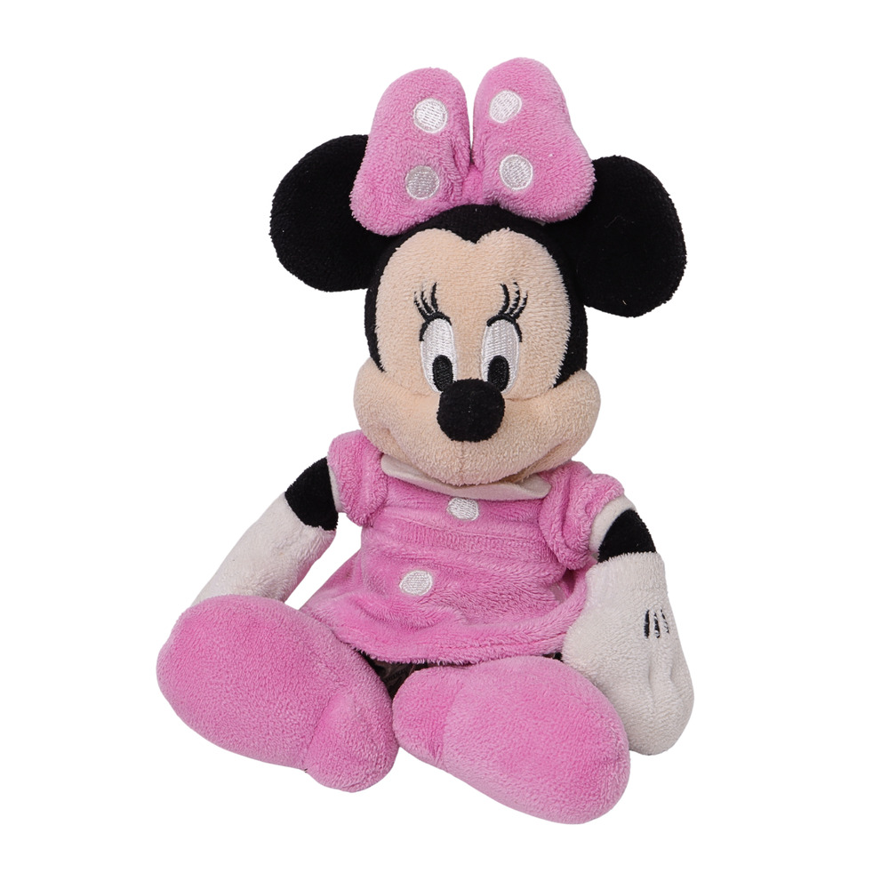 Disney Store Minnie Mouse Plush 8" Bean Filled Embroidered Stuffed Animal